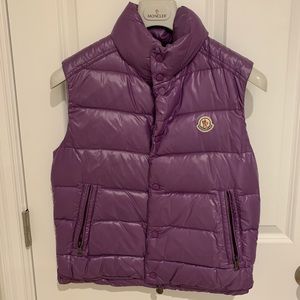 Moncler Down Quilted Vest, Purple - Size: 0